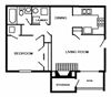 One bed/one bath